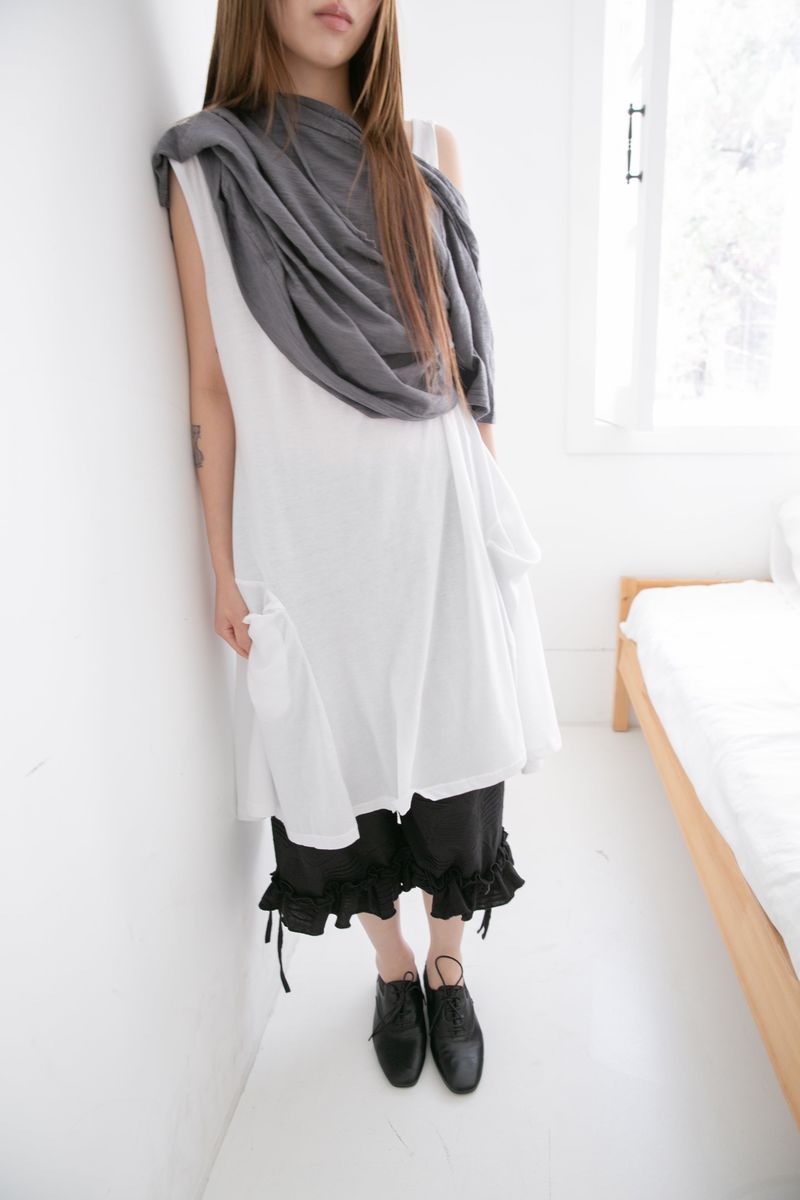 dot jacquard frill pants(2colors)
