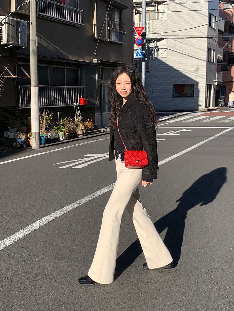 [MADE] [Wool Napping] Winter Warm Long Bootcut Slacks