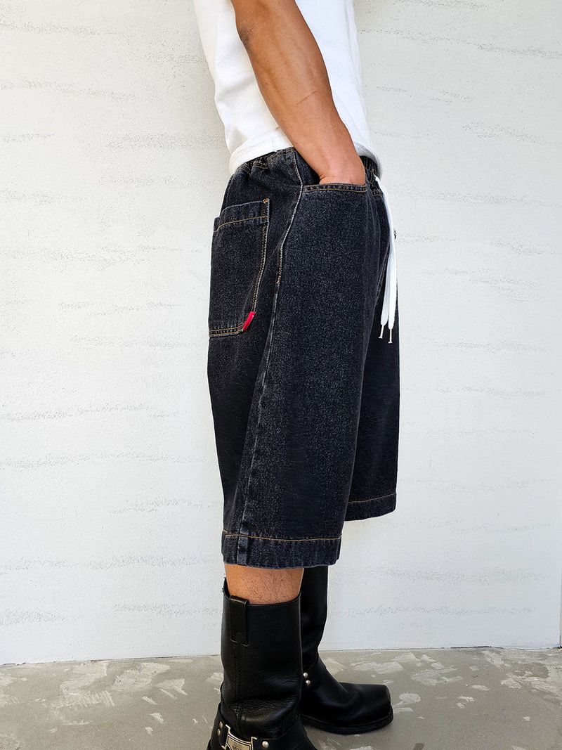 VENTIQUE Washed Bermuda denim PT 2color