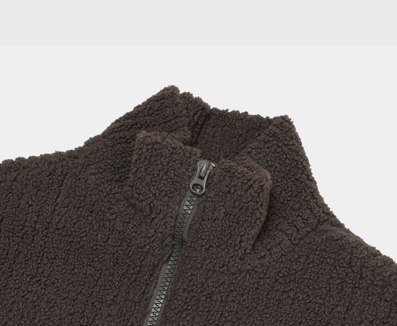 Wonderant Overfit Boucle Two-Way Padded Zip-Up