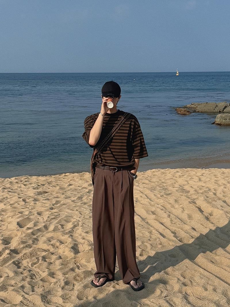 ASCLO Deep Two Tuck Wide Slacks (4color)