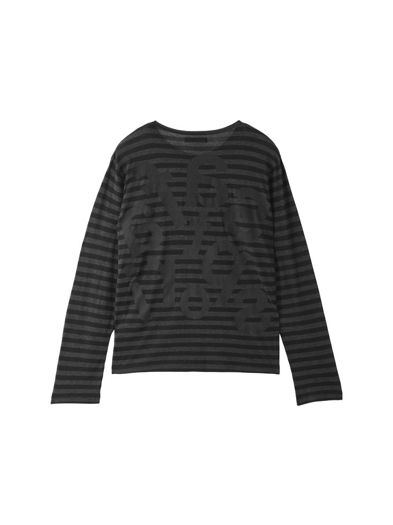 TICKETING STRIPE BORDER TEE (BLACK)