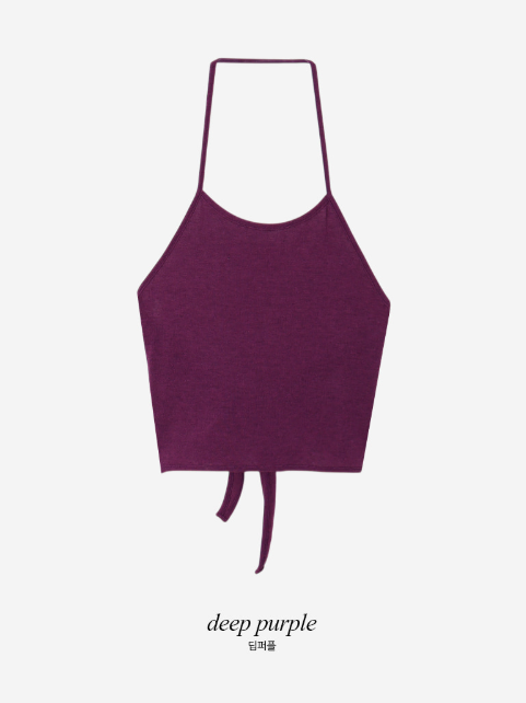 Halter Neck Layered Strap Sleeveless (4color)