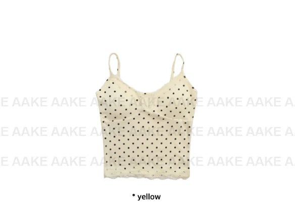 [with cup] PETIT DOT LACE SLEEVELESS