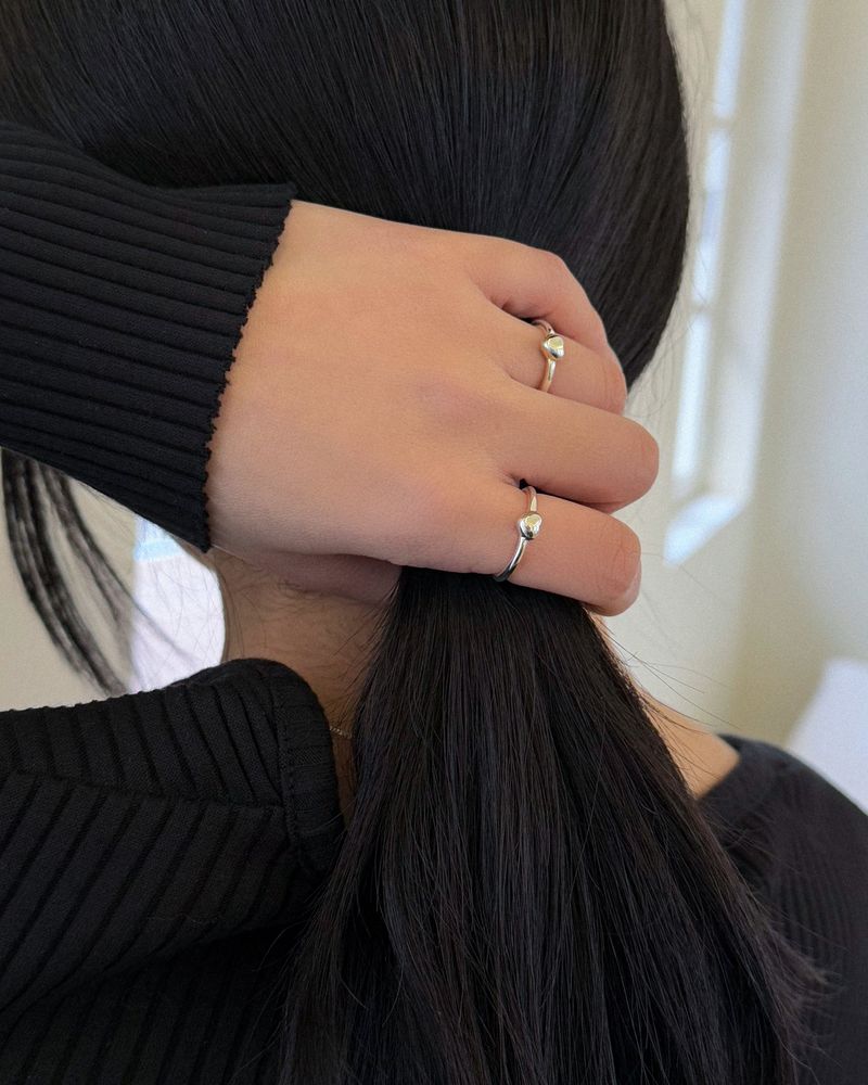 No matter heart ring (silver) *1PCS