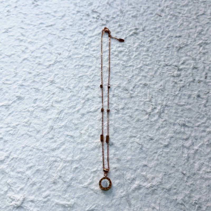 Rose Gold Moonstone Necklace