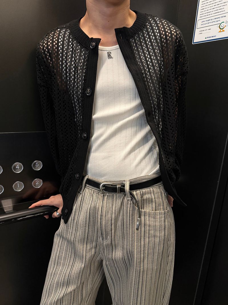 LAURANT（ロラン）の「Crochet crop cardigan(2color)（Tops）」