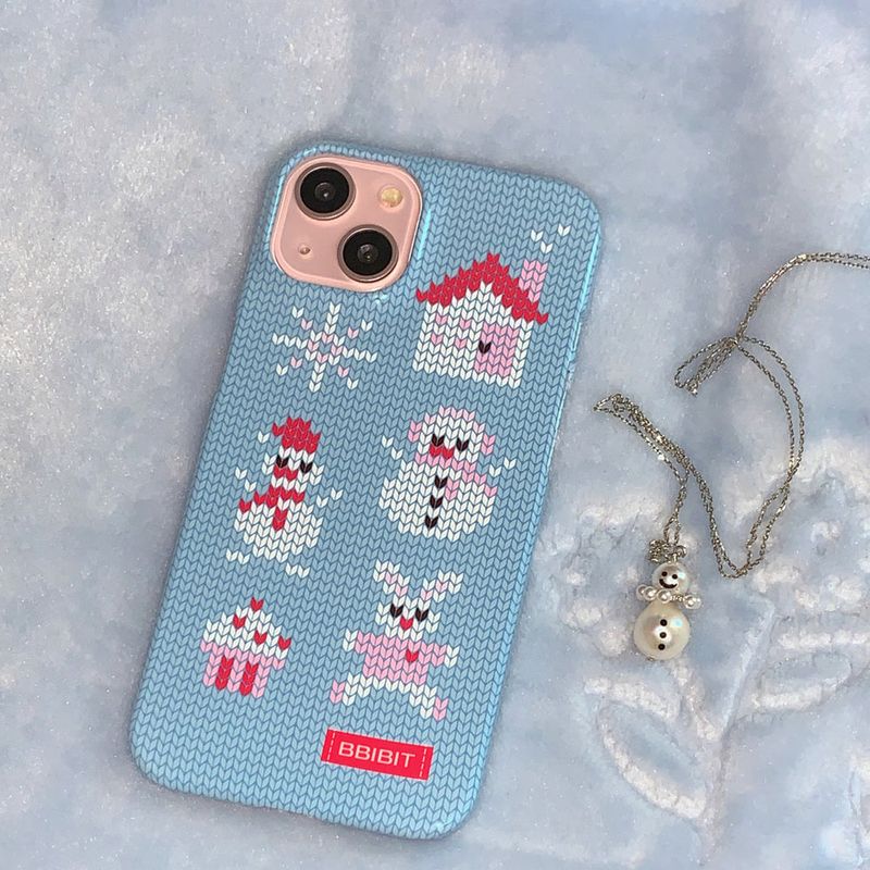 Snowman Village Knit Hard Case (Glossy)
