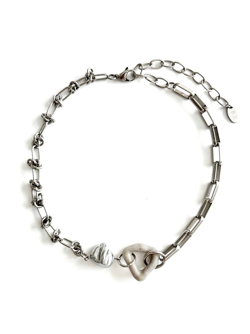 pearl two chain necklace