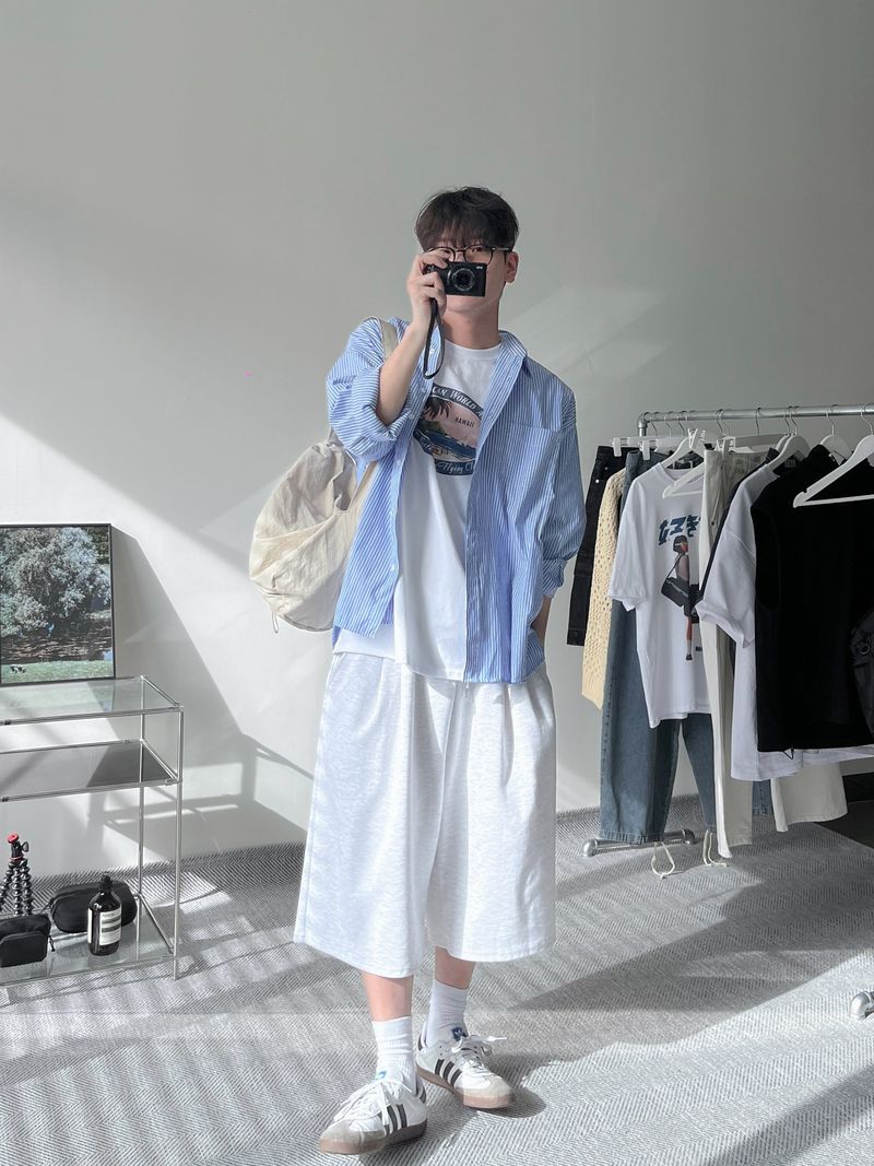 SIO two tuck bermuda sweat pants
