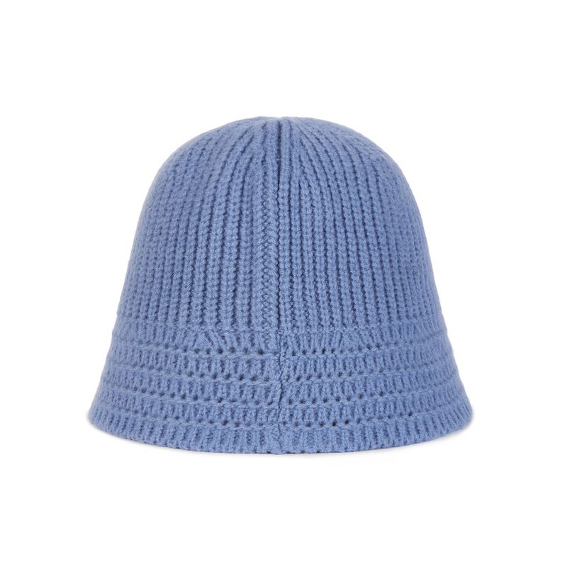 VA Square Applique Knit Bucket Hat / Sky