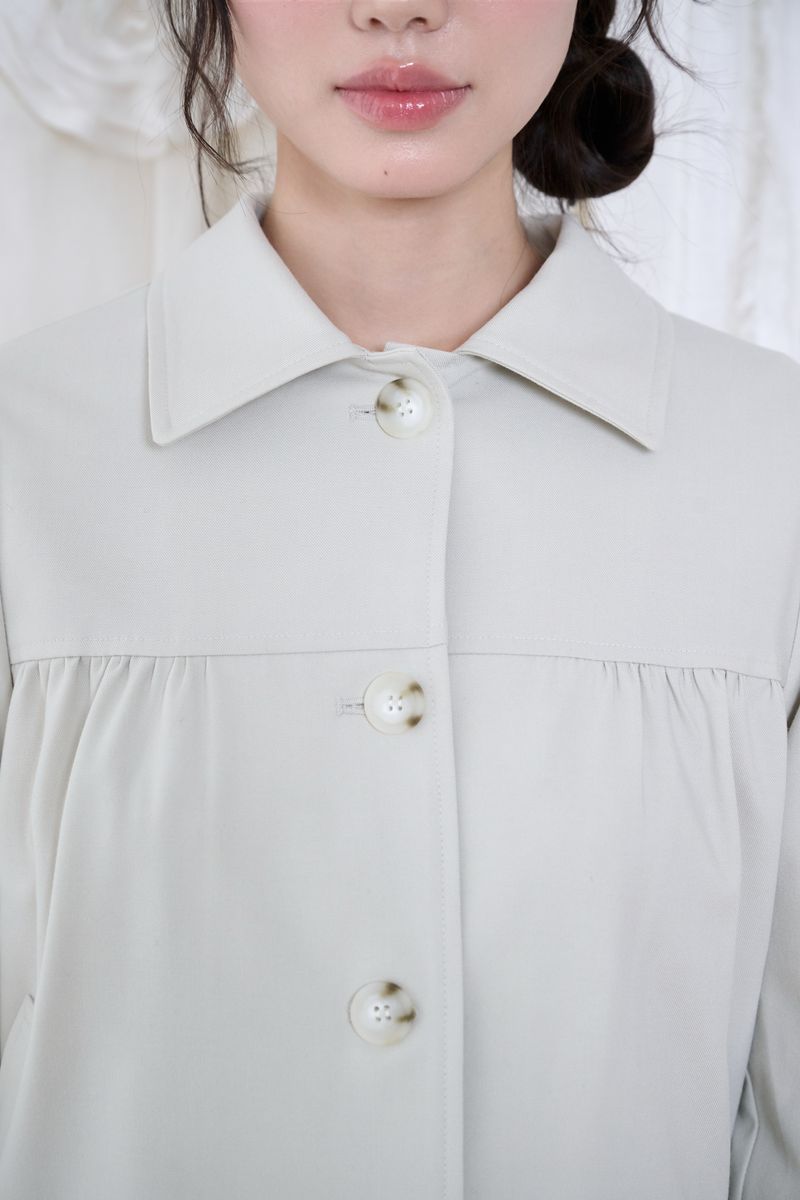 Sophie Shirred Trench Jacket (2 colors)