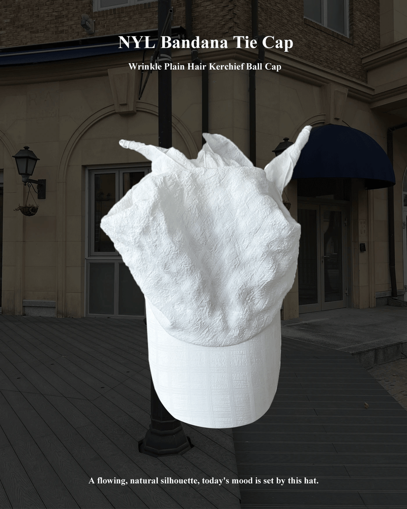 GUSTA（グスタ）の「NYL Bandana Tie Cap Wrinkle Plain Hair Kerchief Ball Cap (3 colors)（Hats）」