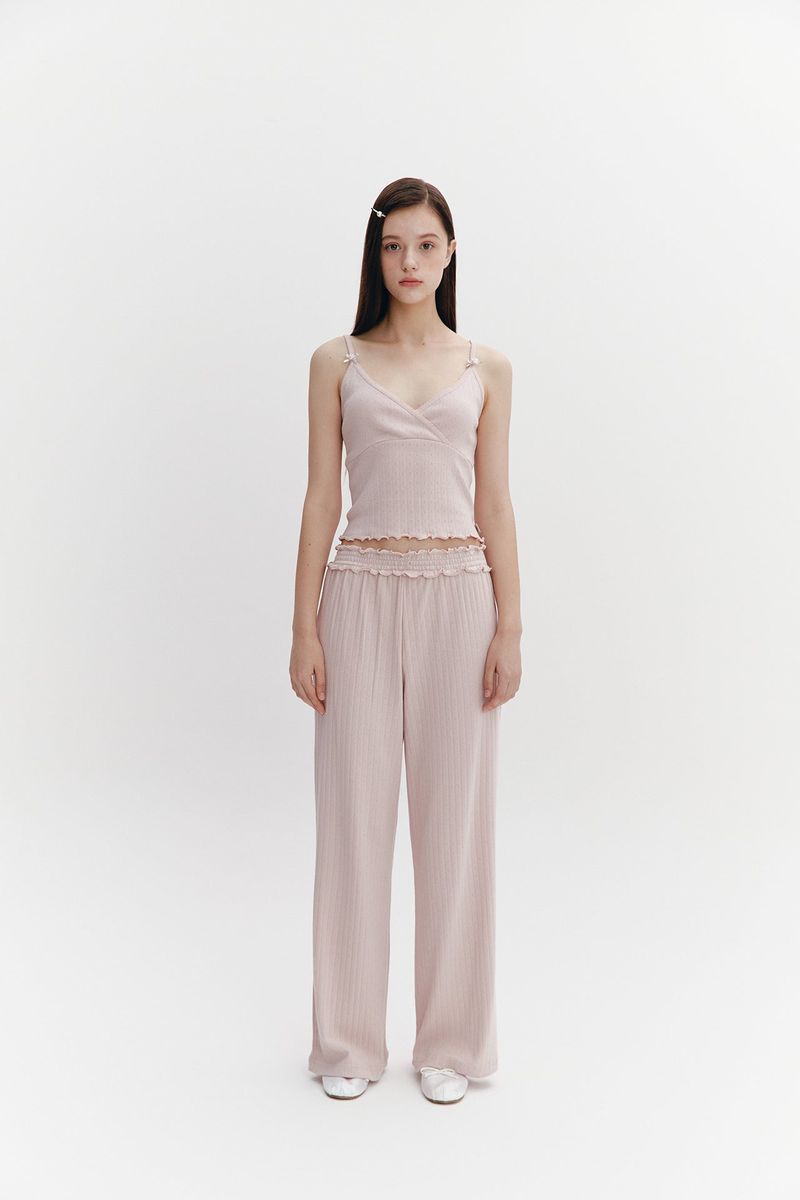Wave Frill Pants Pink