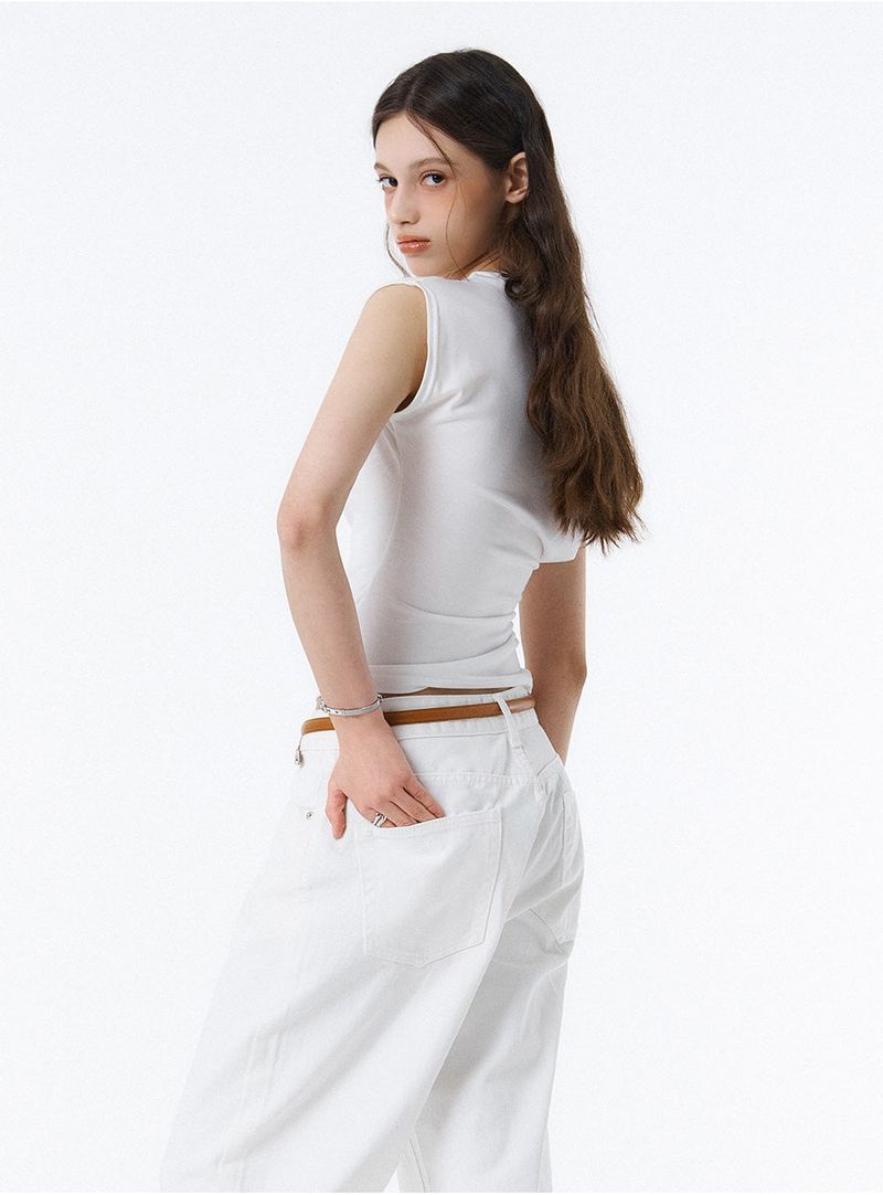 BTB : COMFY JEANS [SOFT WHITE] [UNISEX]