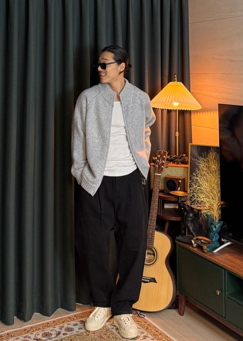 [virstyle original] INKKI Two-Way Wool Knit Zip-Up 2COLOR