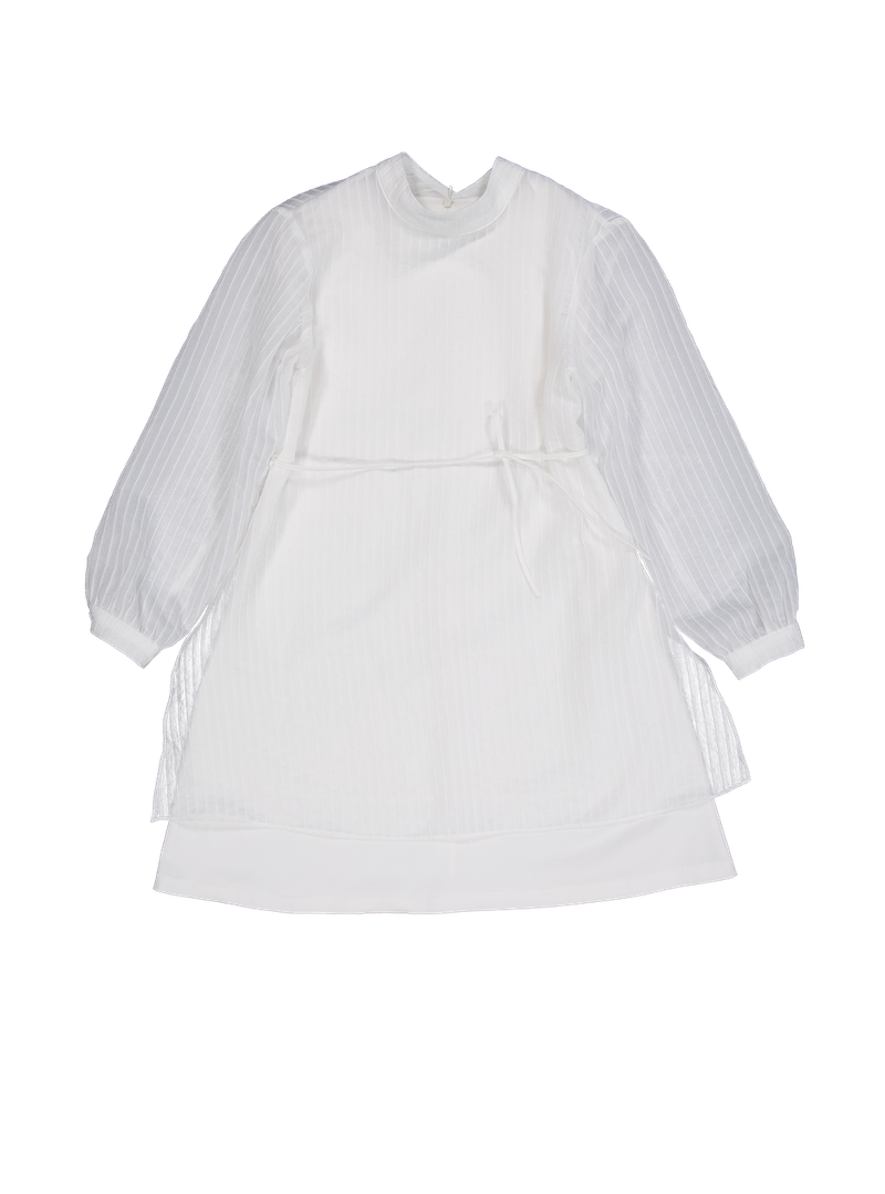 Pinny layered dress (white)