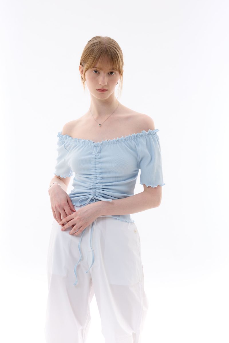 XOXO OFF-SHOULDER / SKY BLUE
