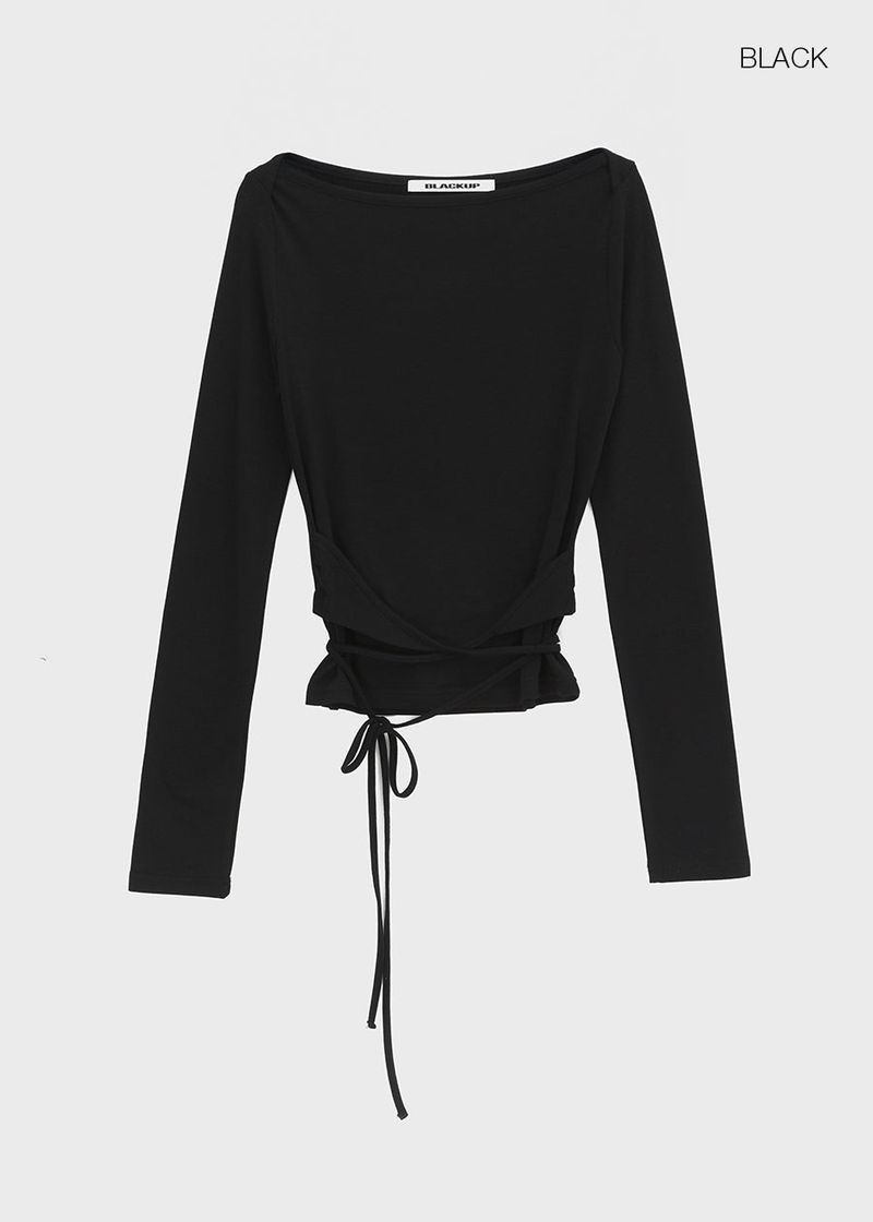 [MADE] Fullon Strap Boat-Neck Long-Sleeve T-Shirt