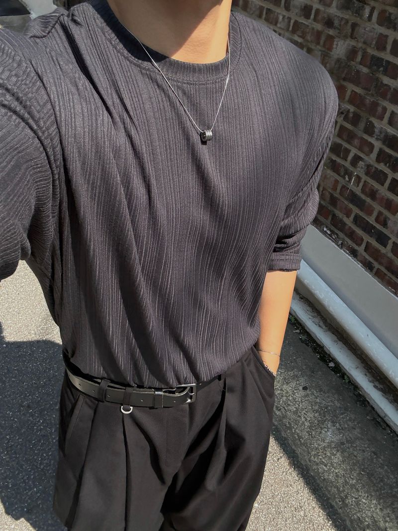 Mona two-tuck wide D-ring slacks
