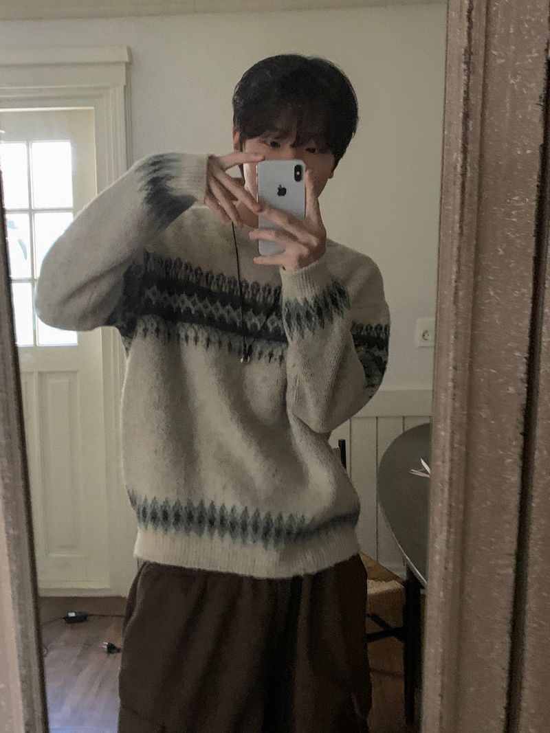 WHAT A LOOK（ワット ア ルック）の「Brin Cropped Nordic Cardigan（Tops）」
