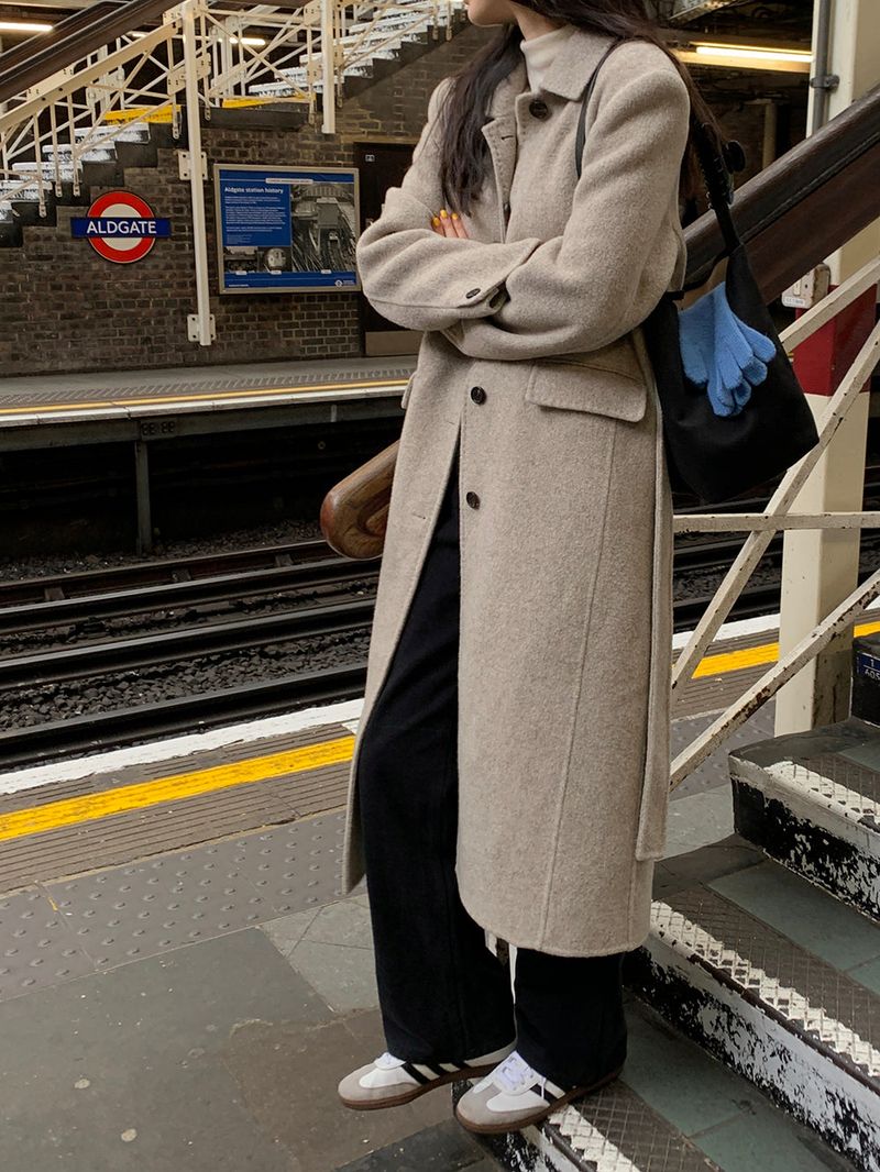[MADE] Elton Stitch Wool Handmade Long Coat