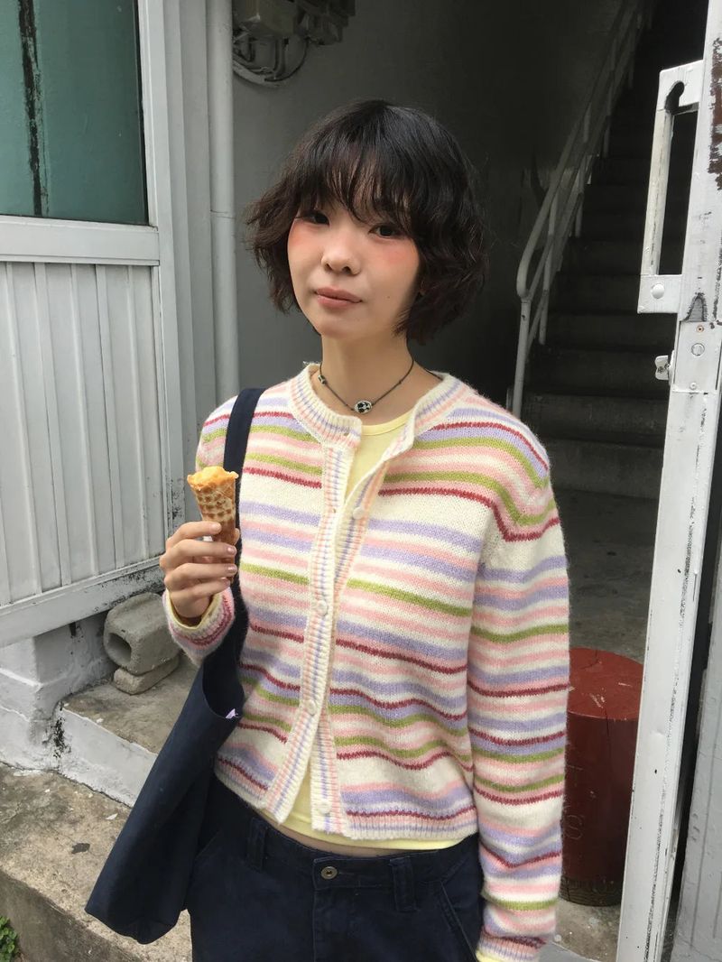 Lollipop Round Cardigan (2color)