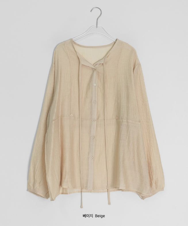 Noah See-through Summer Tie Blouse