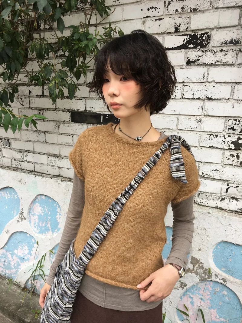 Yorin button half knit (3color)