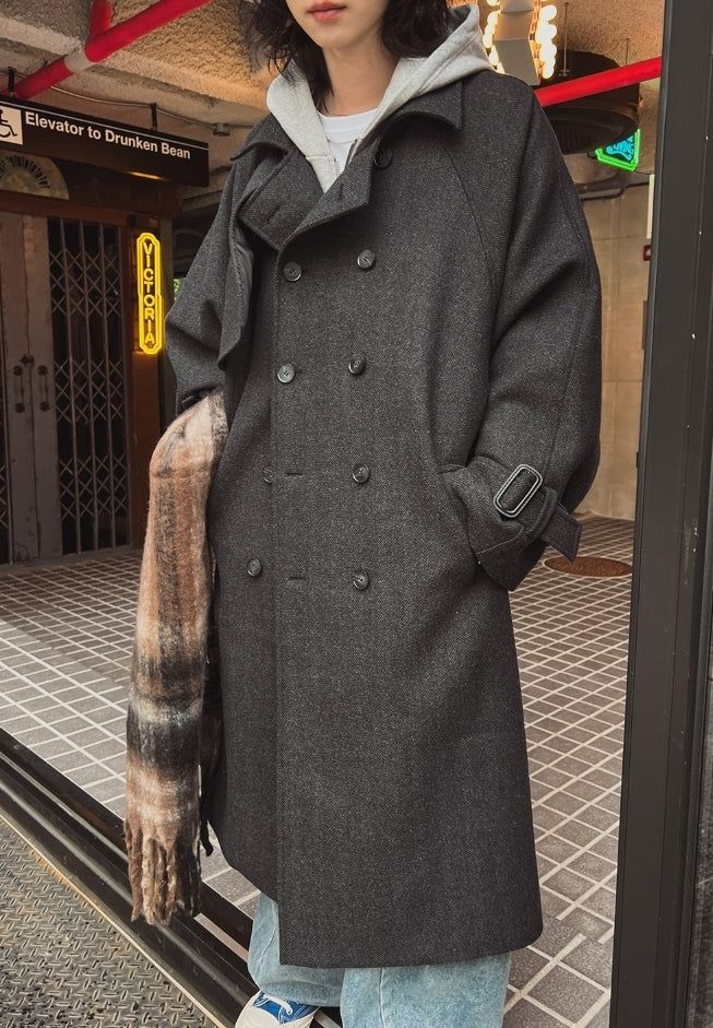 [LAN ARCHIVE] Louis Herringbone Trench Wool Coat