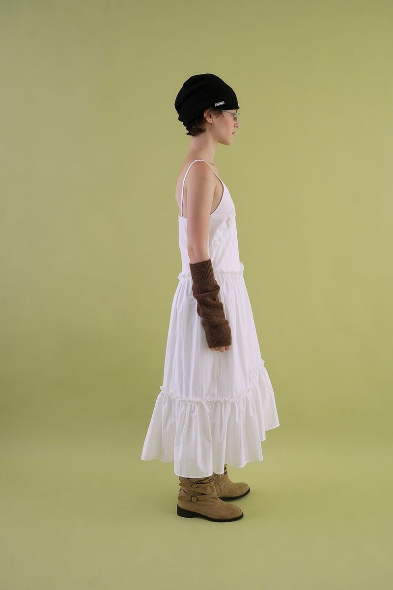 Silly frill dress_ivory