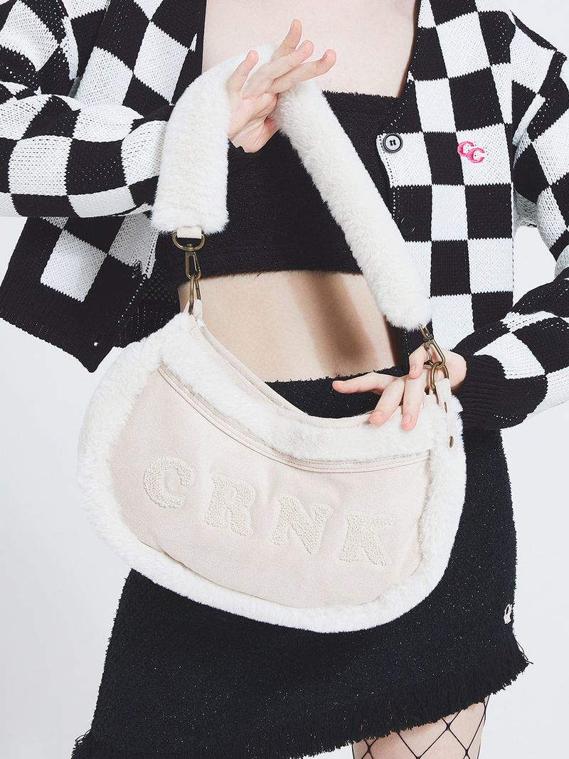 crank（クランク）の「スウェッドエコファーショルダーバッグ / SUEDE ECO FUR SHOULDER BAG_IV（Bags）」