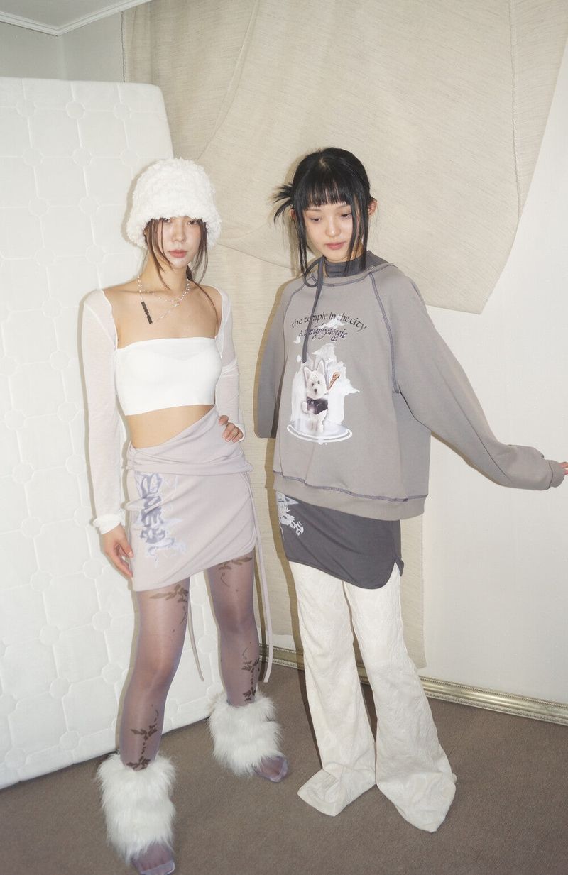 haku oriental sweat shirt [warm gray]