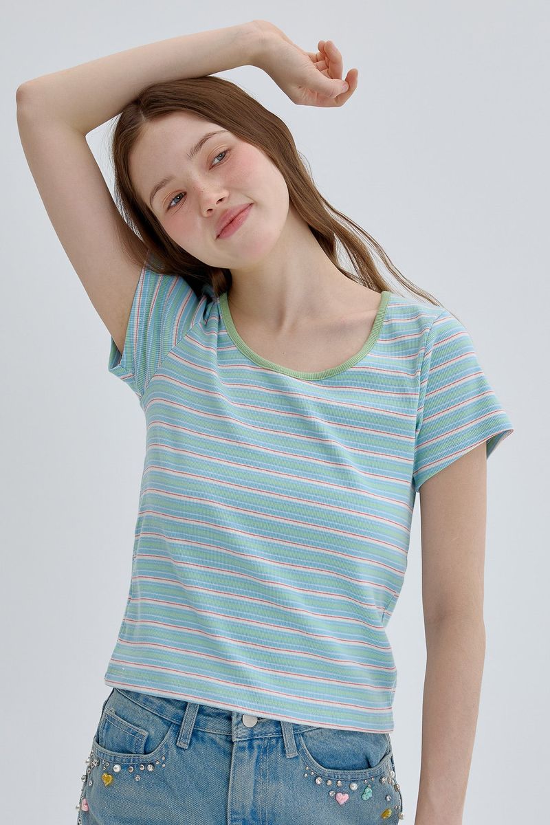 Stripe T-shirt [Green]