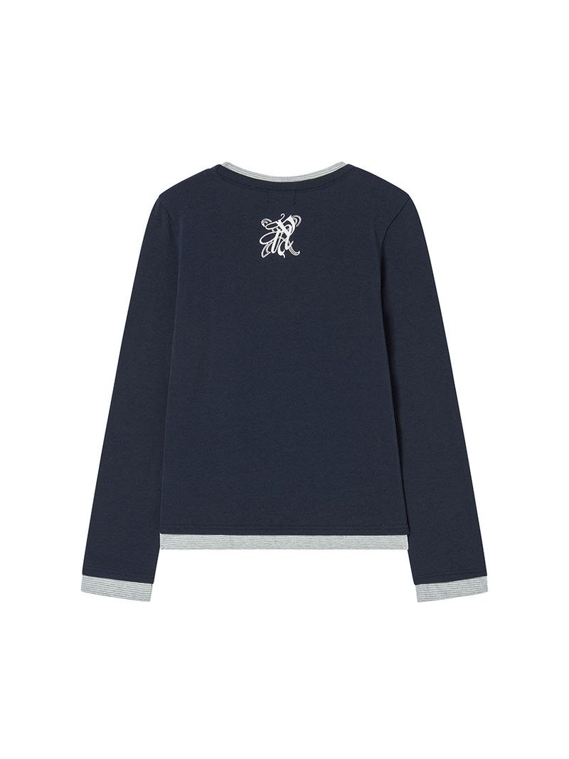 EMBLEM LAYERED L/S NAVY