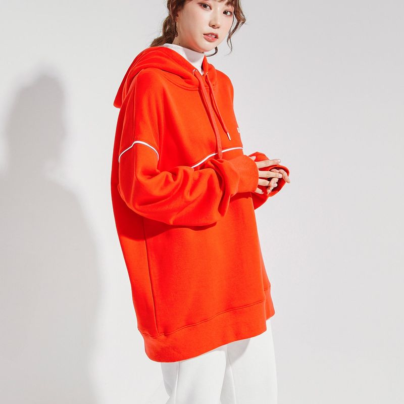 Oversize Front Line Hoodie Red