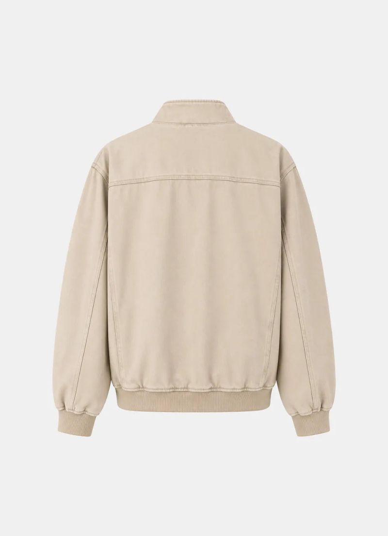 Pigment Washed Stand-Neck Blouson