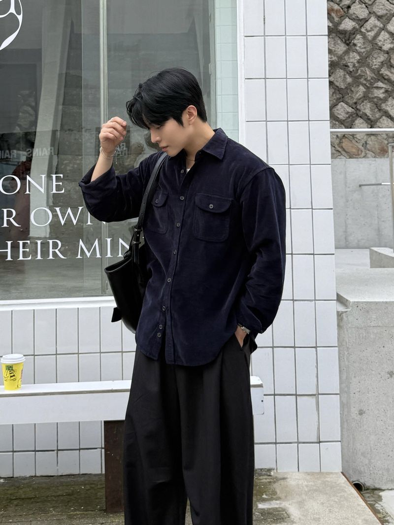 Ox over curved banding pants