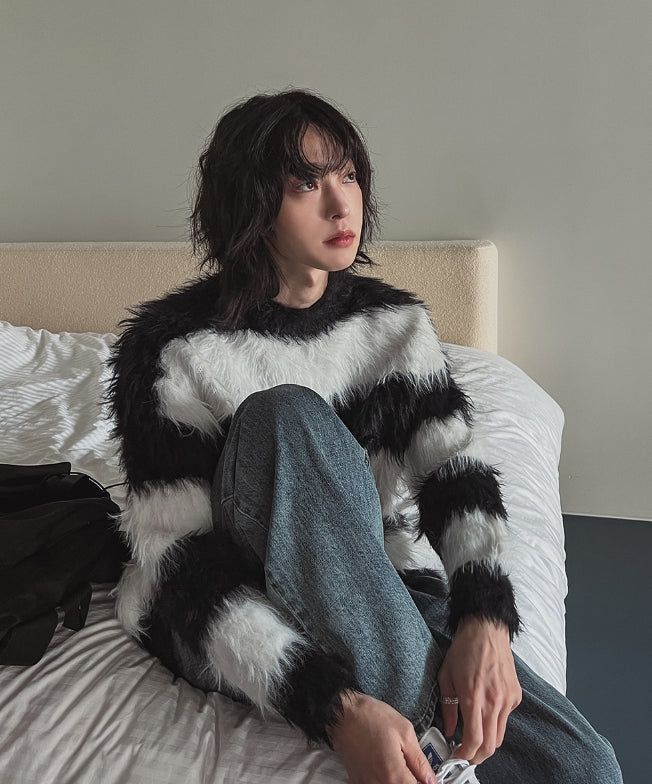 Haze Stripe Mohair Knit