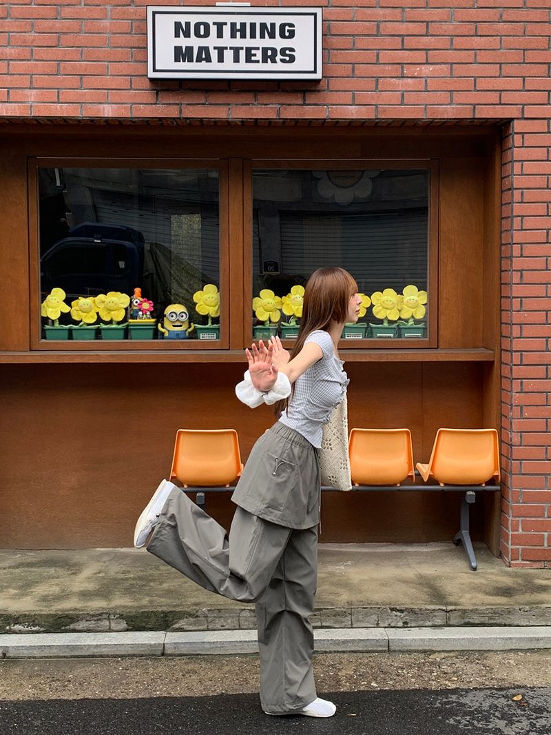 [MADE] Kaen Nylon Layered Skirt Banding Pants