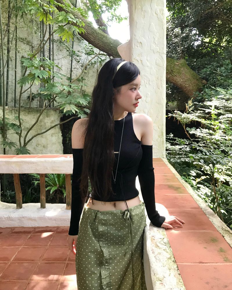 venice dot & frill midi SK
