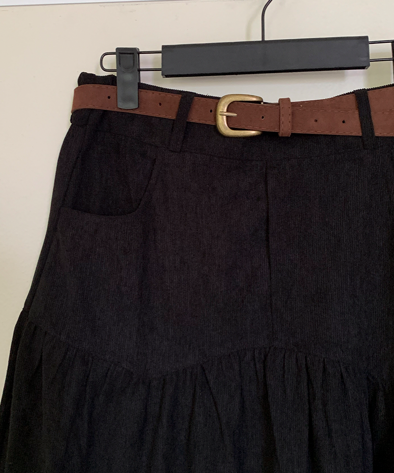 corduroy long skirt