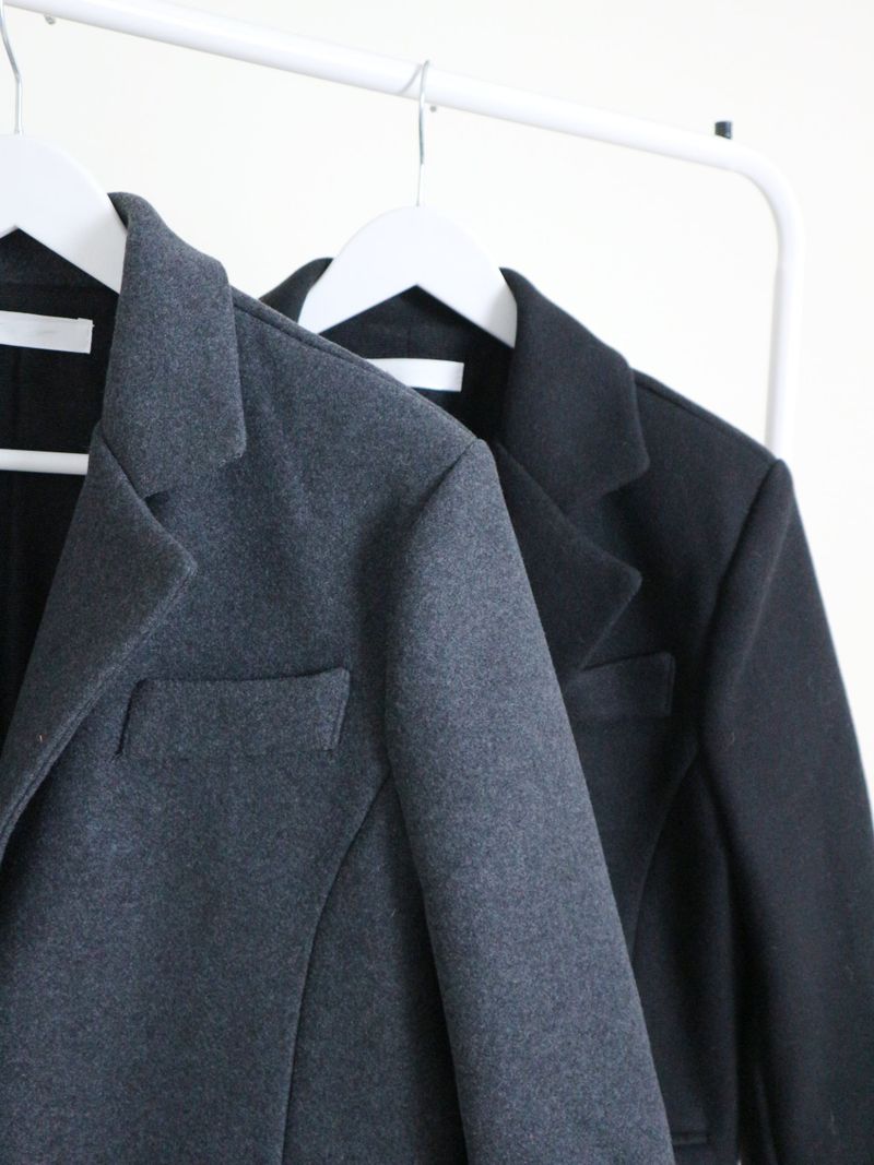 Stutch Solid Wool Long Coat (Lining Fleece-lined)