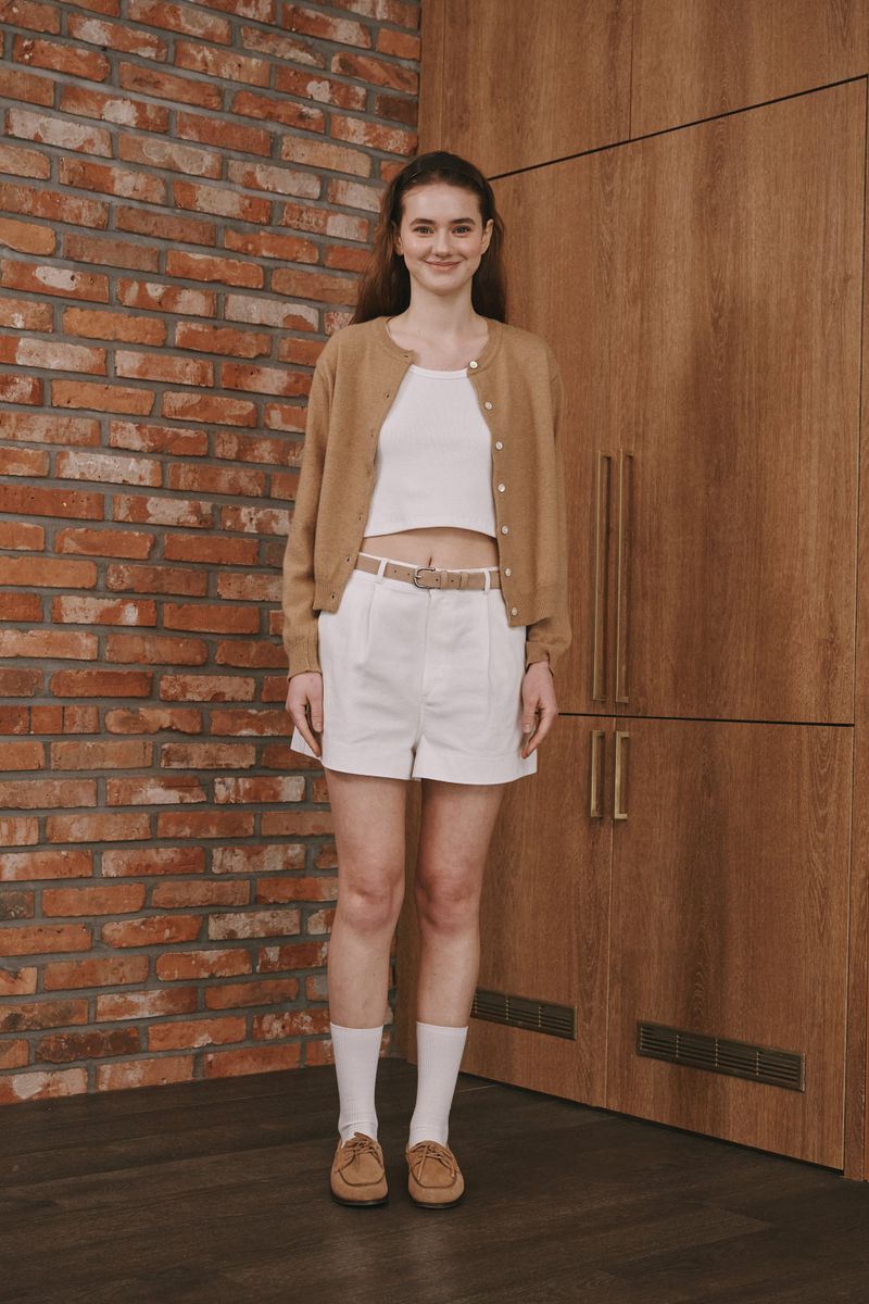 Camel round cardigan (Camel)