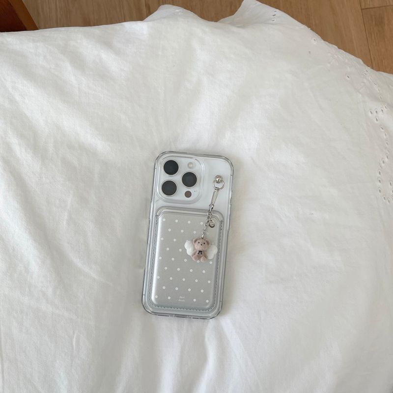 Silver Dot MagSafe card wallet+MagSafe case