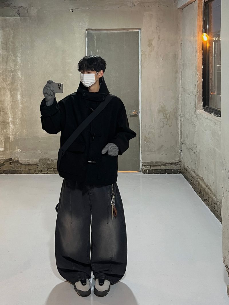 Wool Hooded Duffle Coat (3 Colors)