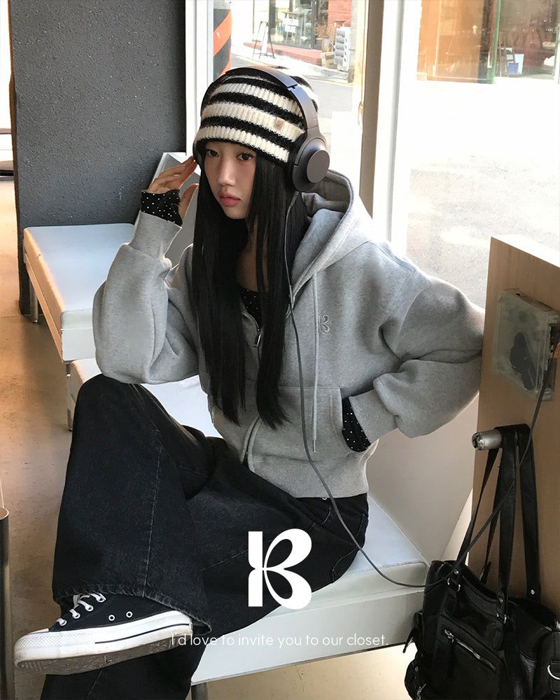 [ORIGINAL] Tibet 2-Way Cropped Hood Zip-Up