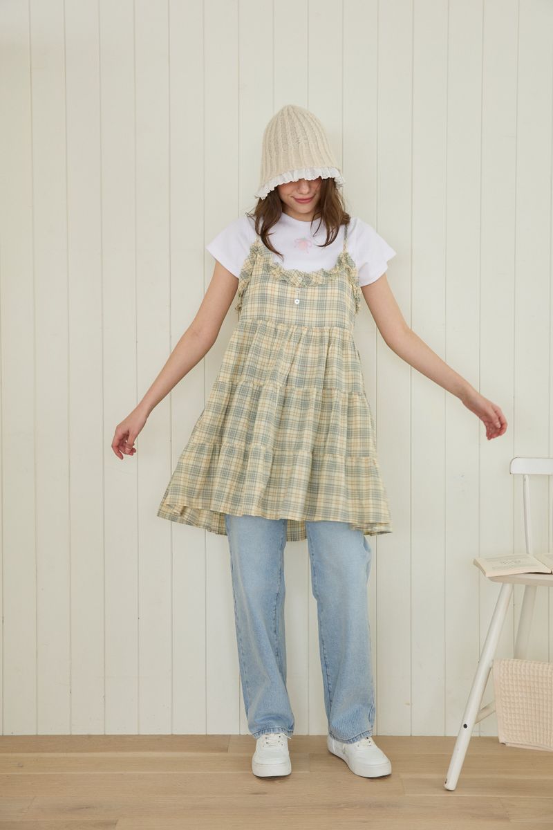 FRILL DAY CHECK DRESS