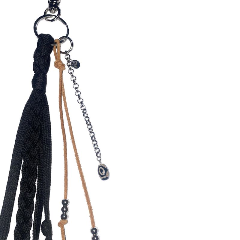 long plait keyring (black)