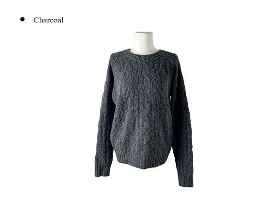 Withy Cable Loose Fit Long Sleeve Knit